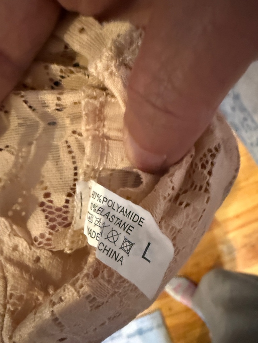Lace Bralette Cami - Cream Floral Lace - Picture 2 of 2
